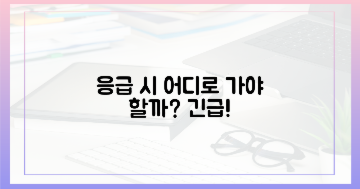 응급 상황, 어디로 가야 할까?