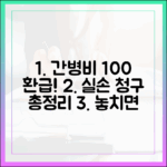 간병비 100% 환급? 간호간병 실손 청구 총정리
