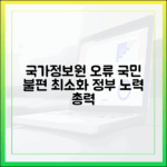 국가정보자원관리원 접속 오류, 국민 불편 최소화를 위한 정부의 노력은?