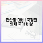 정부 핵심 전산망 마비, 국가정보자원관리원 대전 본원 화재의 심각성