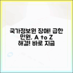 국가정보자원관리원 장애 기간, 급한 민원 업무 해결하는 방법 A to Z
