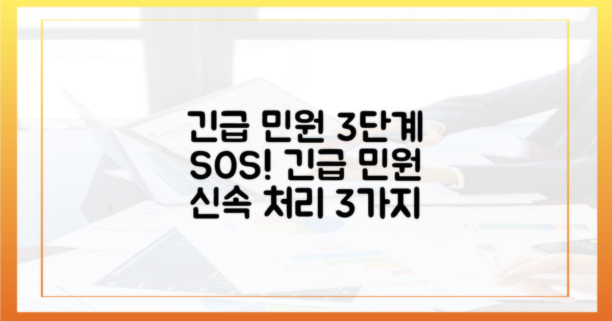 3가지 긴급 민원 처리 절차