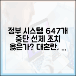 정부 시스템 647개 중단, '선제적 조치'는 최선의 선택이었나?