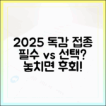 2025년 독감 접종, 선택 아닌 필수일까요?