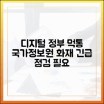 디지털 플랫폼 정부의 심장이 멈췄다, 국가정보자원관리원 화재의 교훈