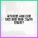 '서버 다운'의 전말, 국가정보자원관리원 대전 본원 화재 심층 분석