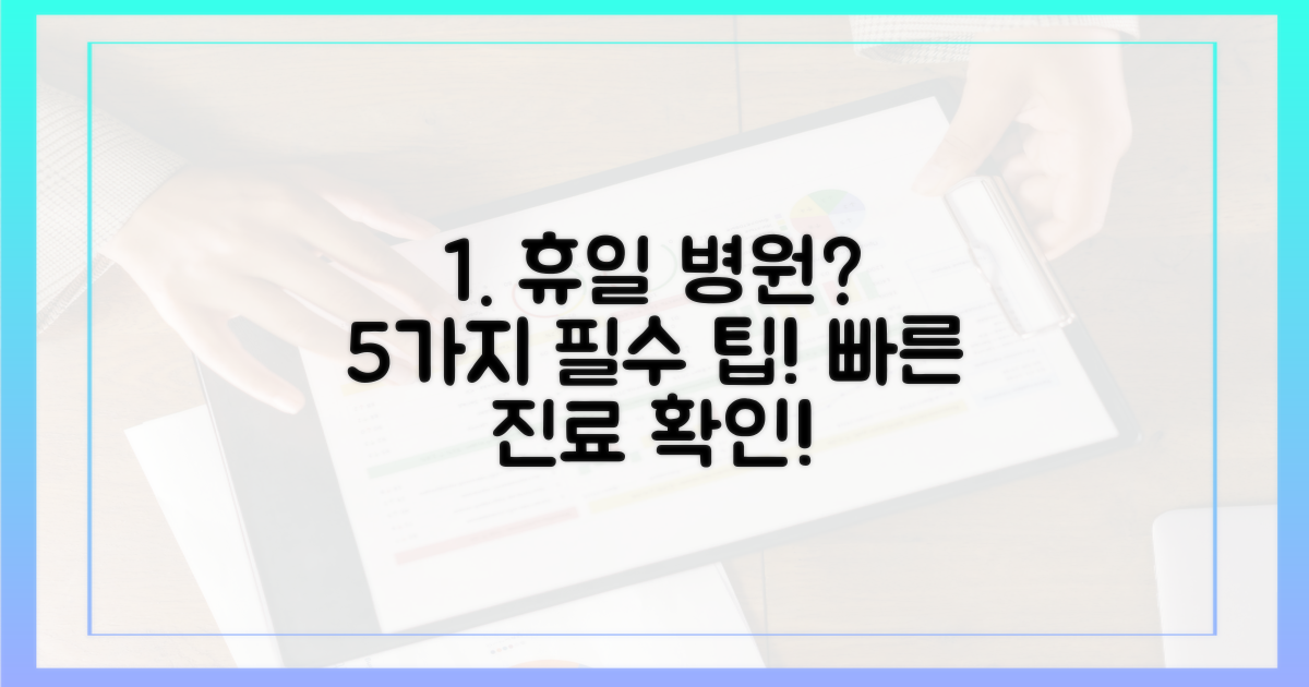 5가지 휴일 진료 정보