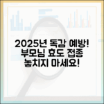 2025년 독감 예방, 부모님 효도접종 가이드?
