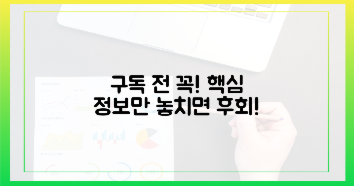 구독 전 필독! 핵심 정보