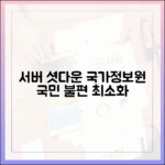 국가정보자원관리원 서버 셧다운, 국민 불편 최소화를 위한 정부 대응 분석
