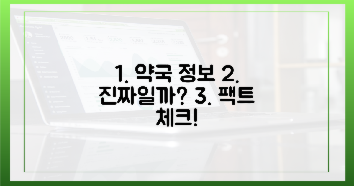 약국 정보, 진짜 맞을까?