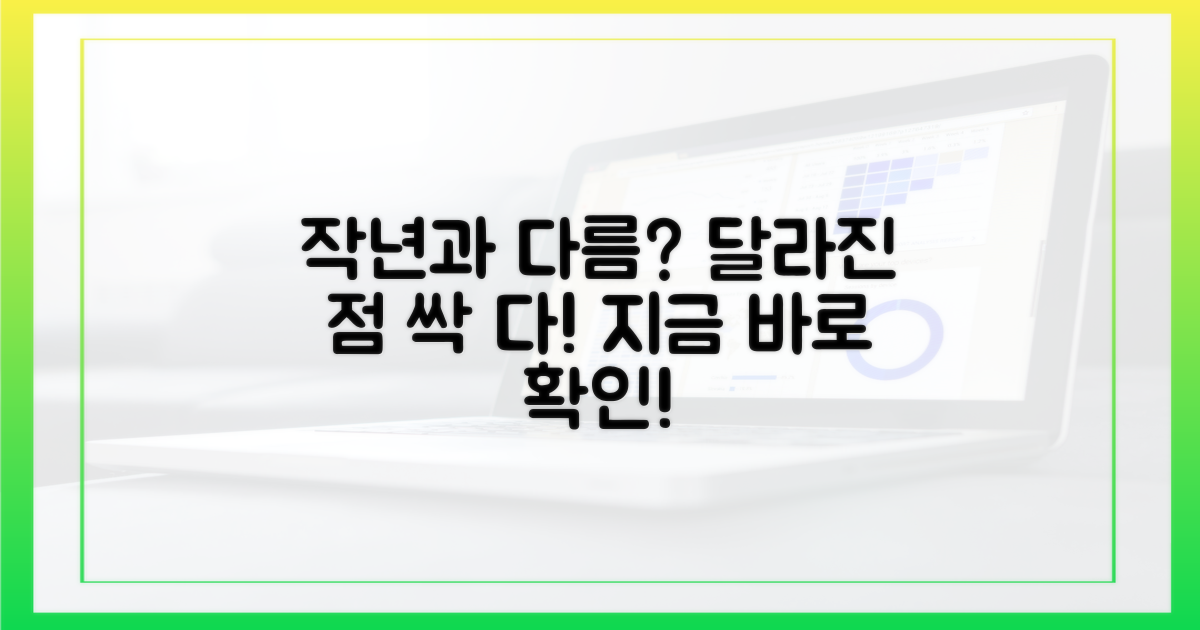 작년과 달라진 점은?