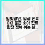 달빛어린이병원, 야간/휴일 소아 진료 완벽 정복?