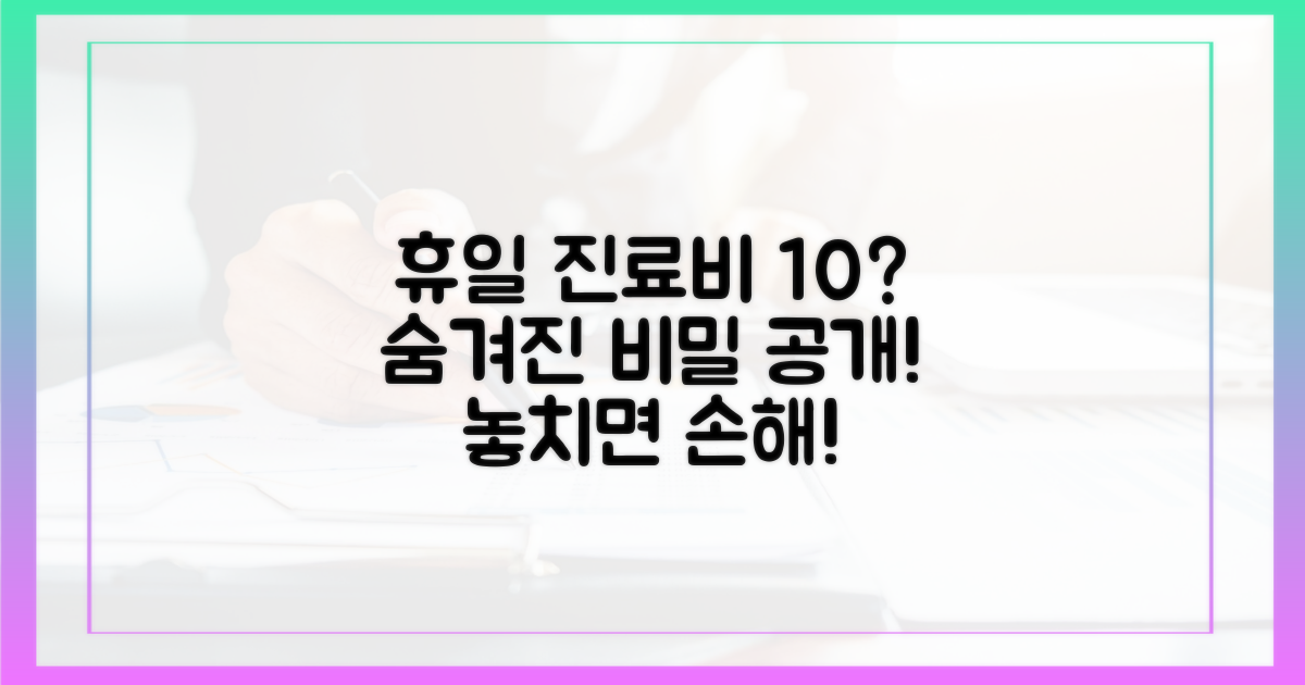 10% 더 비쌀까? 휴일 진료비 비밀