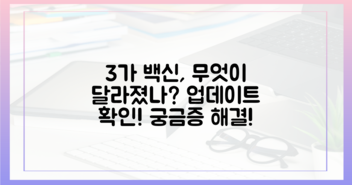 3가 백신, 뭐가 달라졌는지 확인하세요!