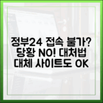 정부24 접속 안될 때, 당황하지 말고 이렇게 대처하세요 (대체 사이트 포함)