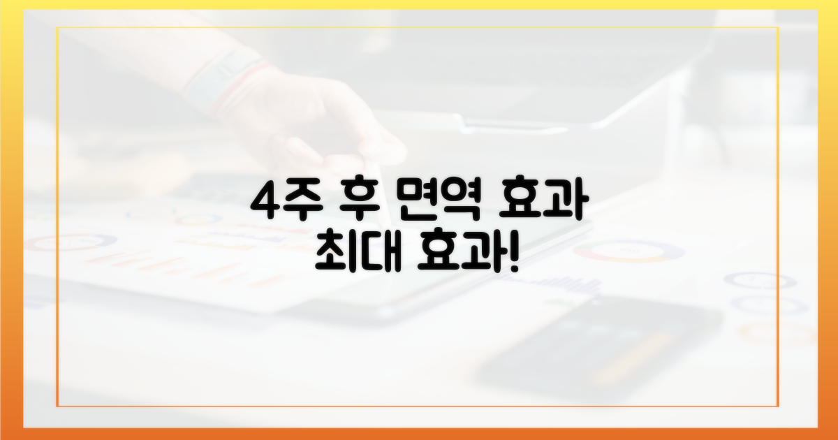 4주 후 면역 효과 발휘