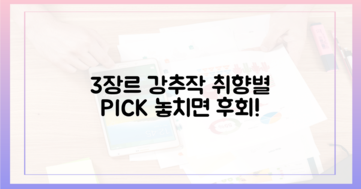3가지 장르별 추천작