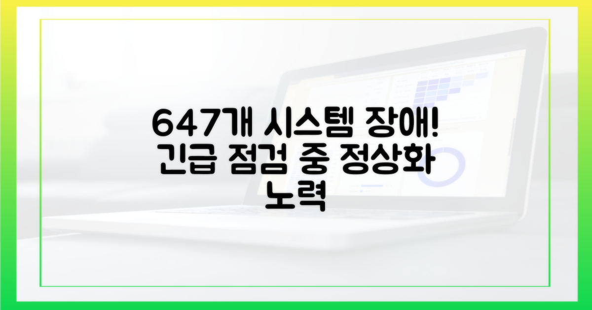 647개 시스템 장애 현황