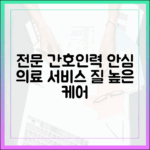 간병인 대신 전문 간호인력: 누구나 안심할 의료 서비스 질
