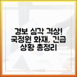 행정안전부 위기 경보 '심각' 격상, 국가정보자원관리원 화재 사태의 모든 것