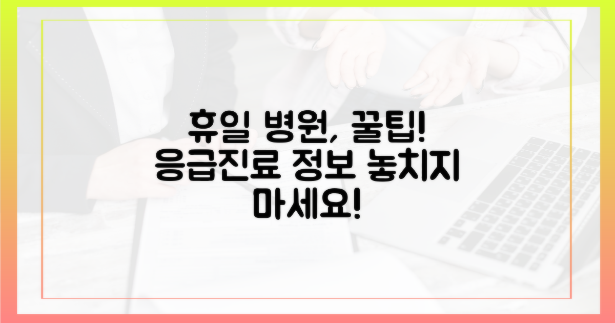 편리한 휴일 의료 이용 가이드