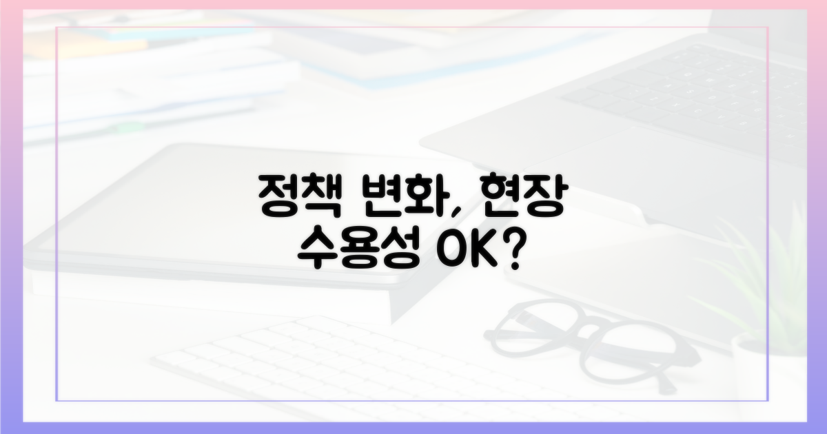 정책 변화, 현장 수용성 점검