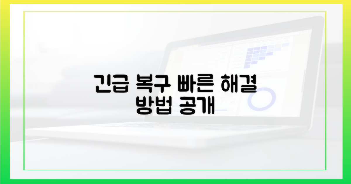 긴급 복구, 어떻게 진행되나?