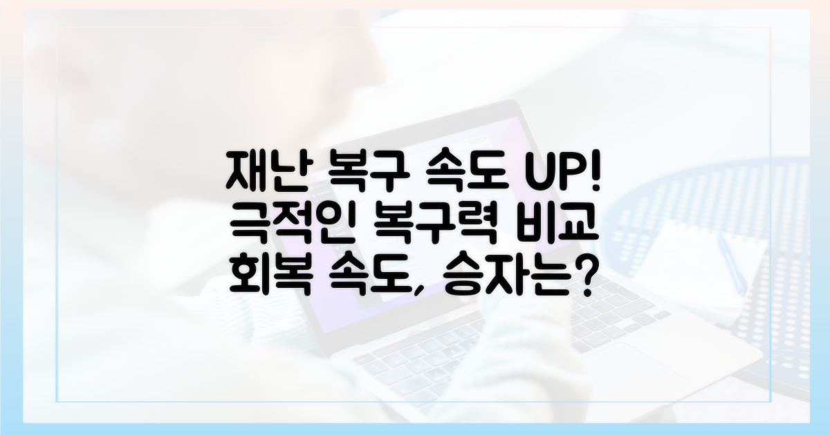 재난 전후 복구 속도 비교