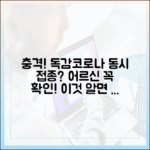 충격! 어르신 독감, 코로나 동시 접종 괜찮을까?