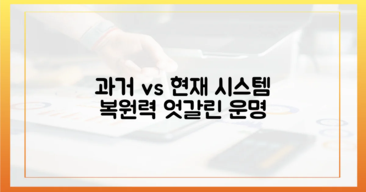 과거와 현재: 시스템 복원력의 엇갈림