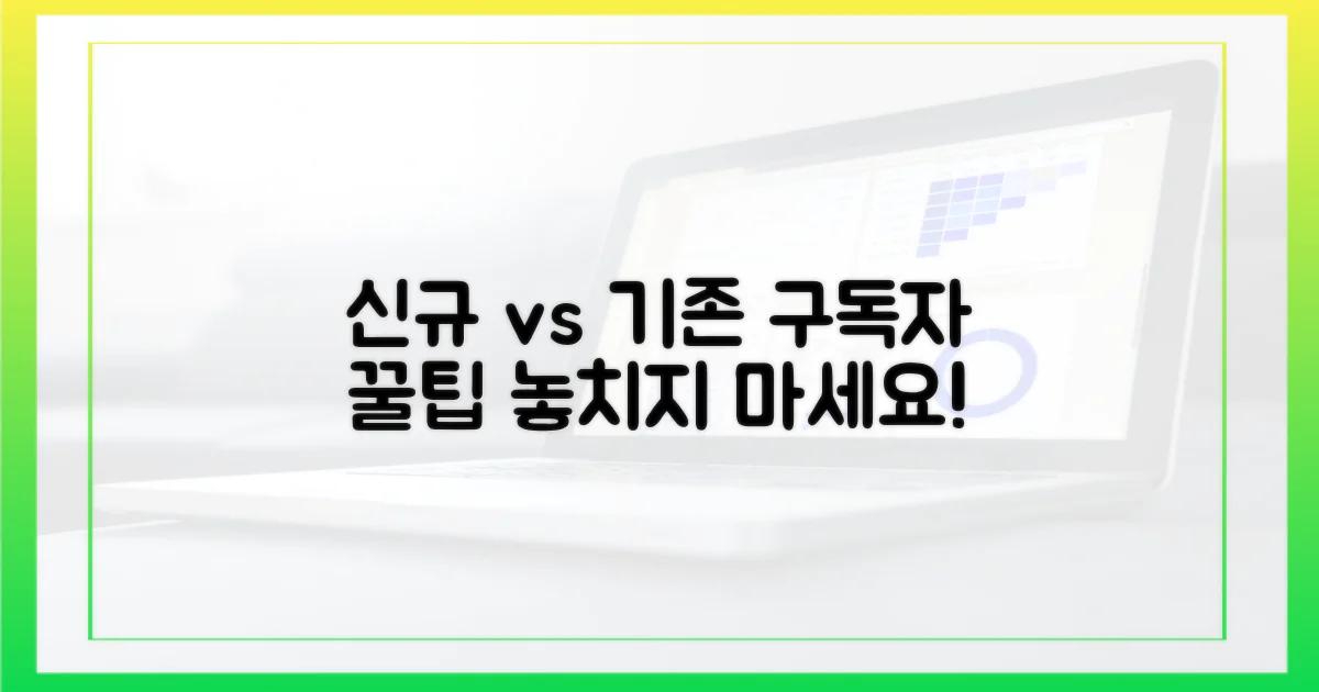 신규 vs 기존 구독자 관점