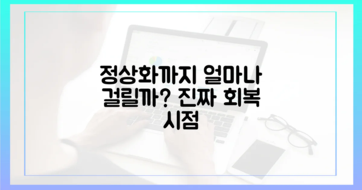정상화, 얼마나 걸릴까?