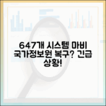 647개 정부 시스템 중단, 국가정보자원관리원 복구는 언제쯤 가능할까?