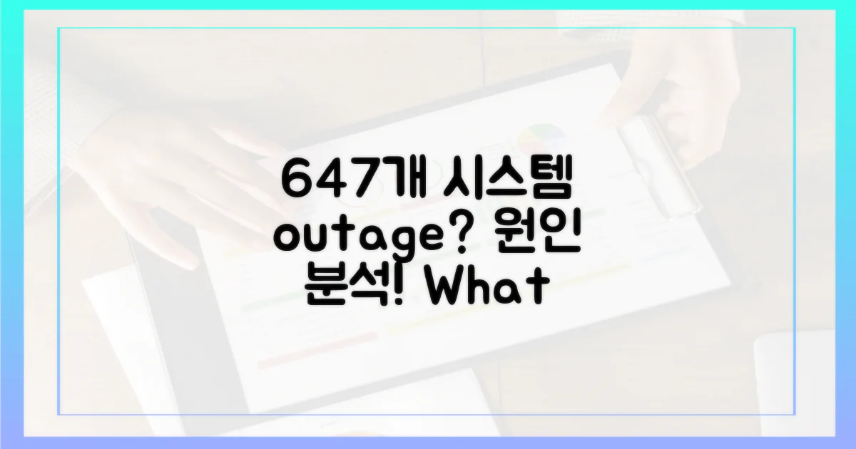 647개 시스템, 왜 멈췄을까?