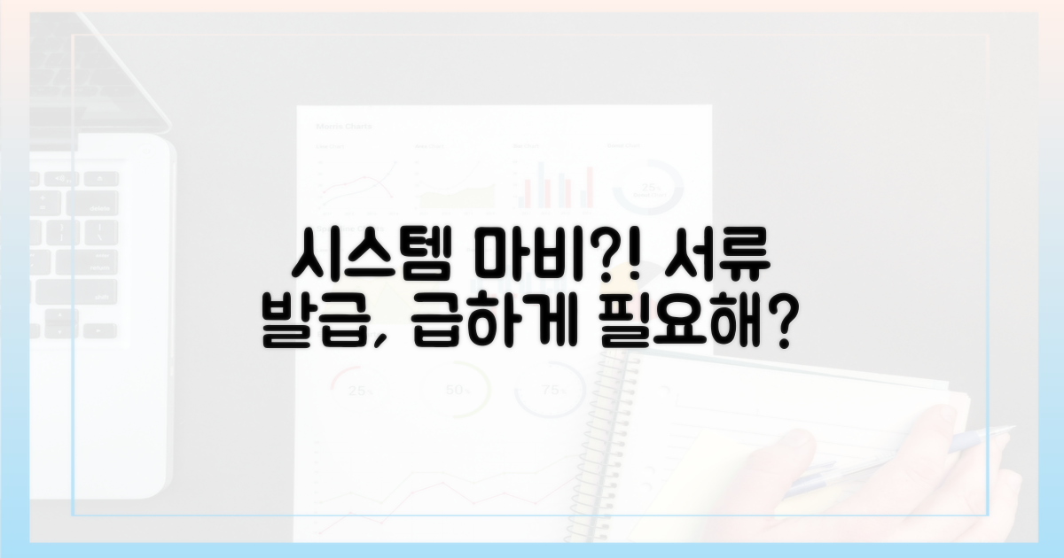 시스템 마비, 서류 발급 급한가요?