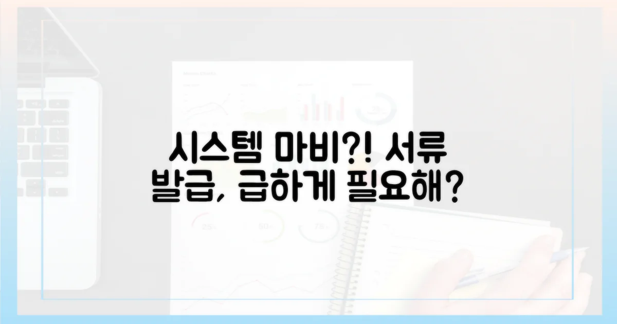 시스템 마비, 서류 발급 급한가요?