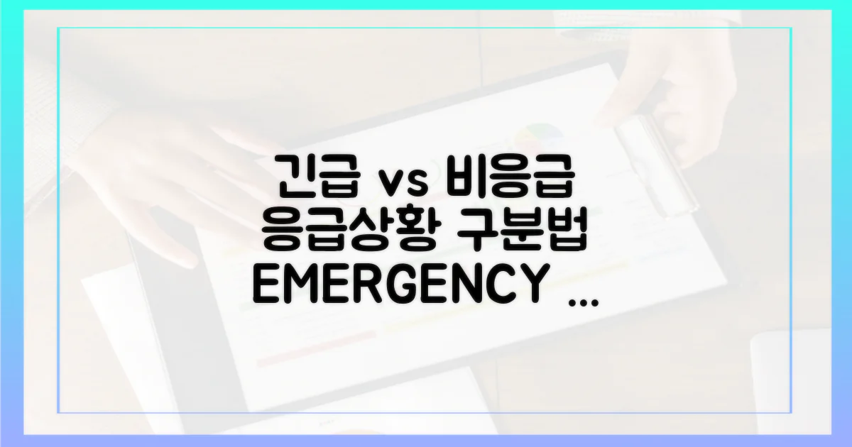 긴급 vs 비응급 구분