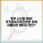 리튬이온 배터리가 원인? 국가정보자원관리원 화재와 정부 시스템 마비의 전말