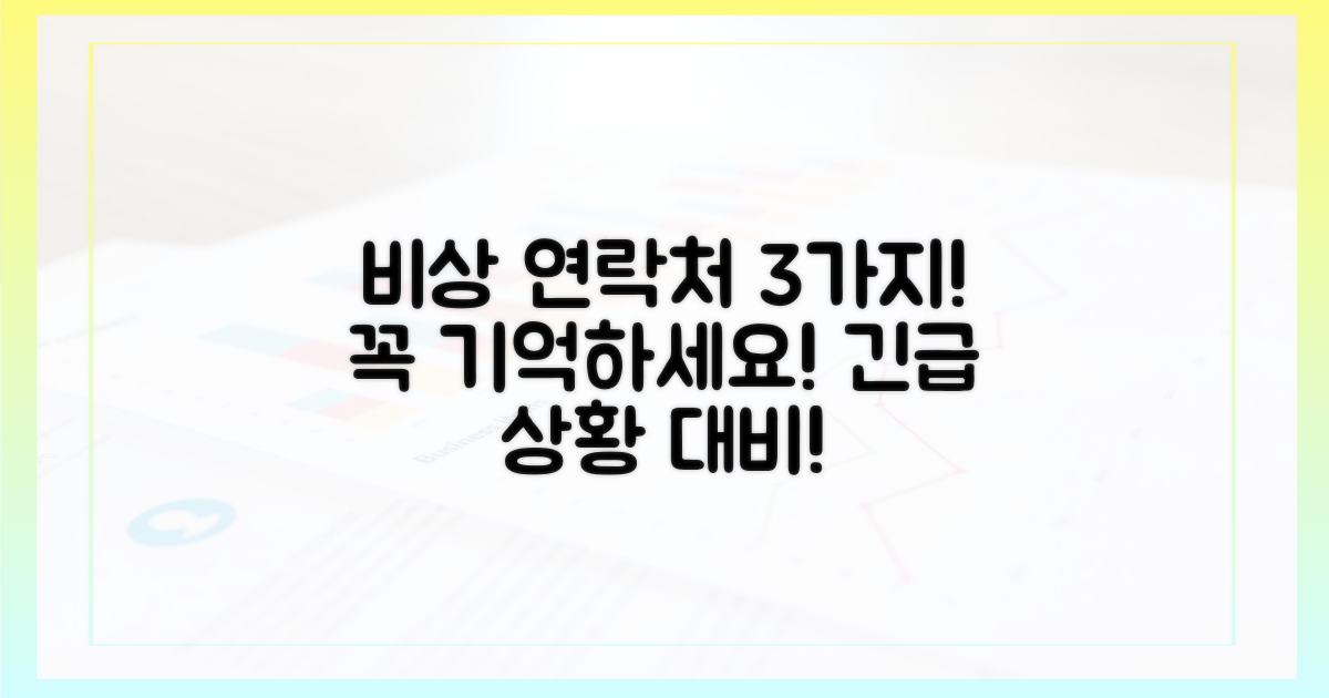 3가지 긴급 연락처 확보