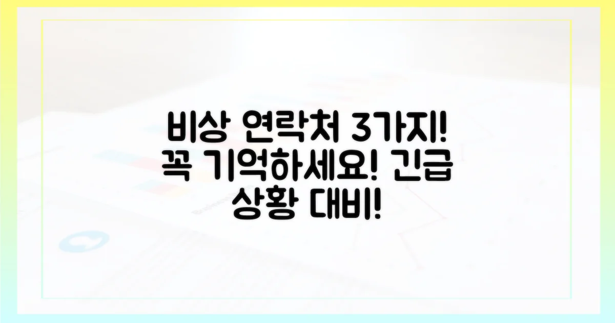 3가지 긴급 연락처 확보