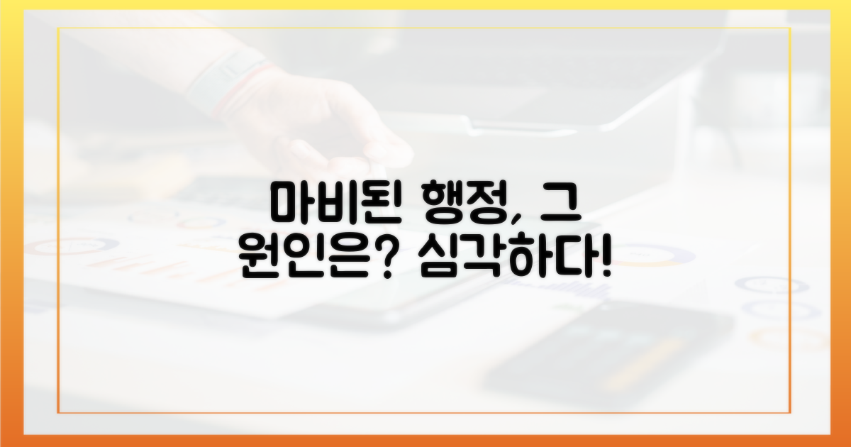마비된 행정, 원인은 무엇인가?