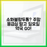 주말 소화불량·두통, 일요일 약국에서 해결할까?