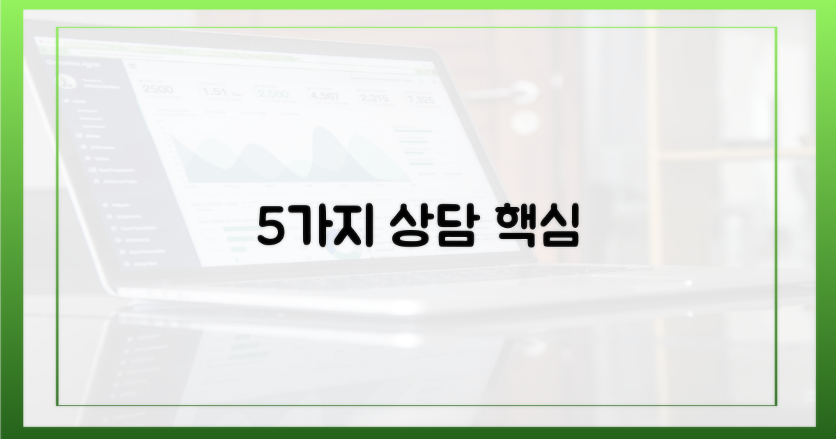 5가지 증상 상담 핵심