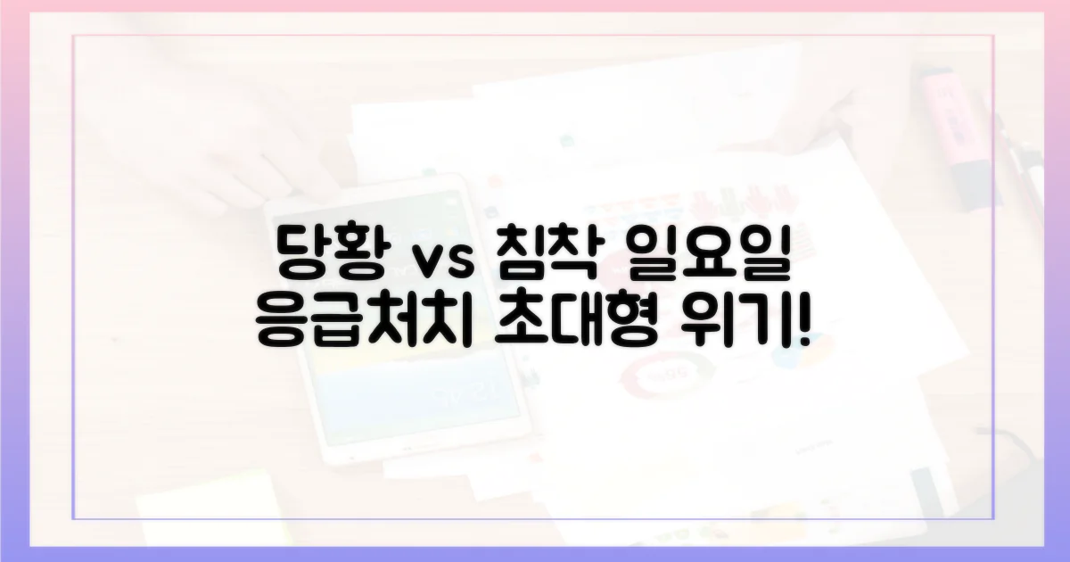 당황 vs 침착, 일요일 응급처치