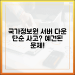 국가정보자원관리원 서버 다운, 단순 사고가 아닌 예견된 문제였나?
