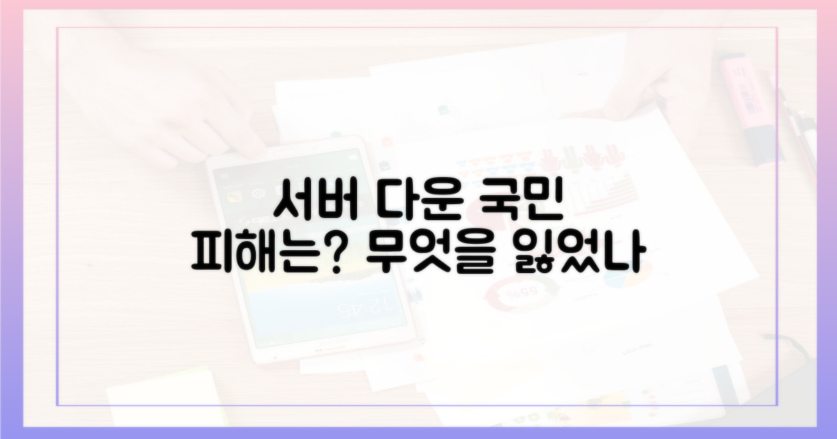서버 다운, 국민들은 무엇을 잃었나?