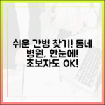 초보자도! 우리 동네 간호간병, 한눈에 찾는 법