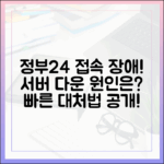 갑자기 정부24 접속이 안 된다면? 국가정보자원관리원 서버 다운 원인과 대처법