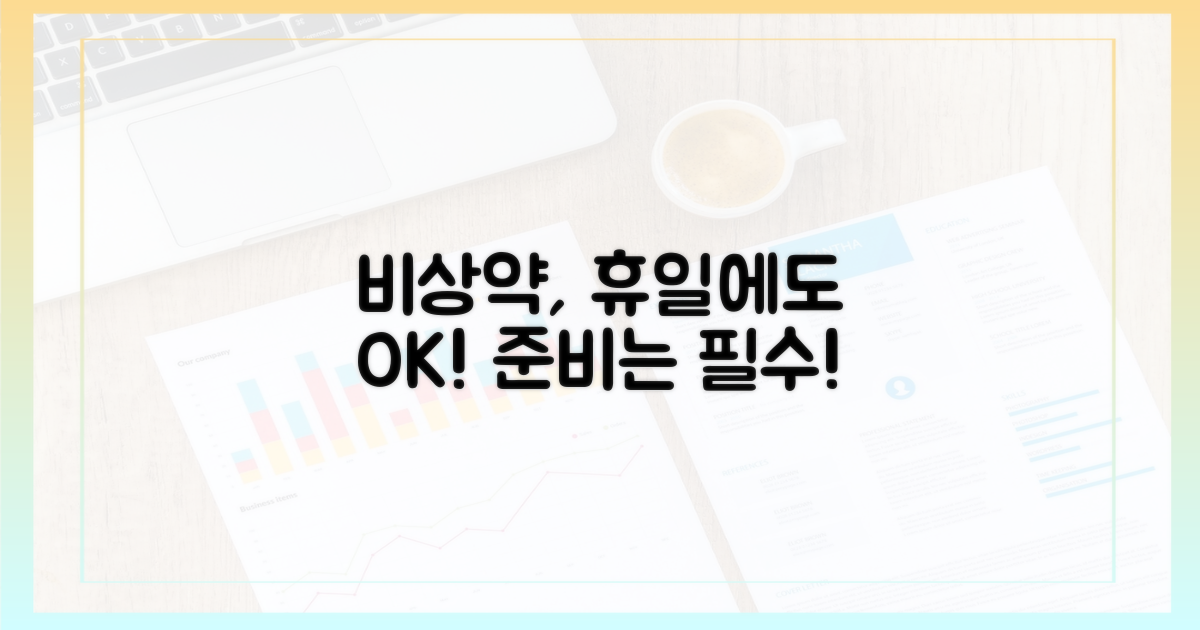 비상 약, 휴일에도 준비하세요!